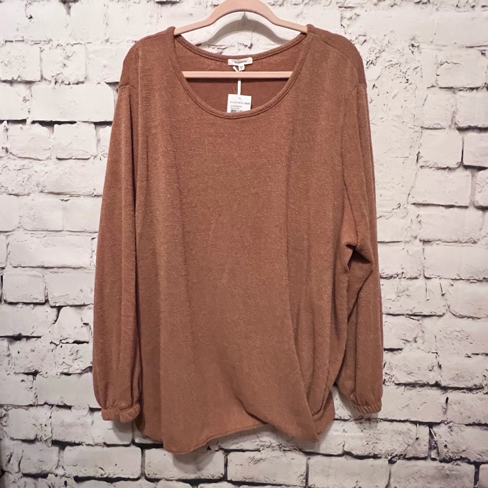 Pleione Tunic Top with Gathered Front 3X NWT